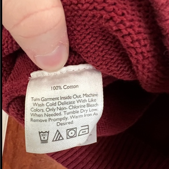 Eddie Bauer Men's Maroon Crewneck Sweater L - Picture 4 of 6